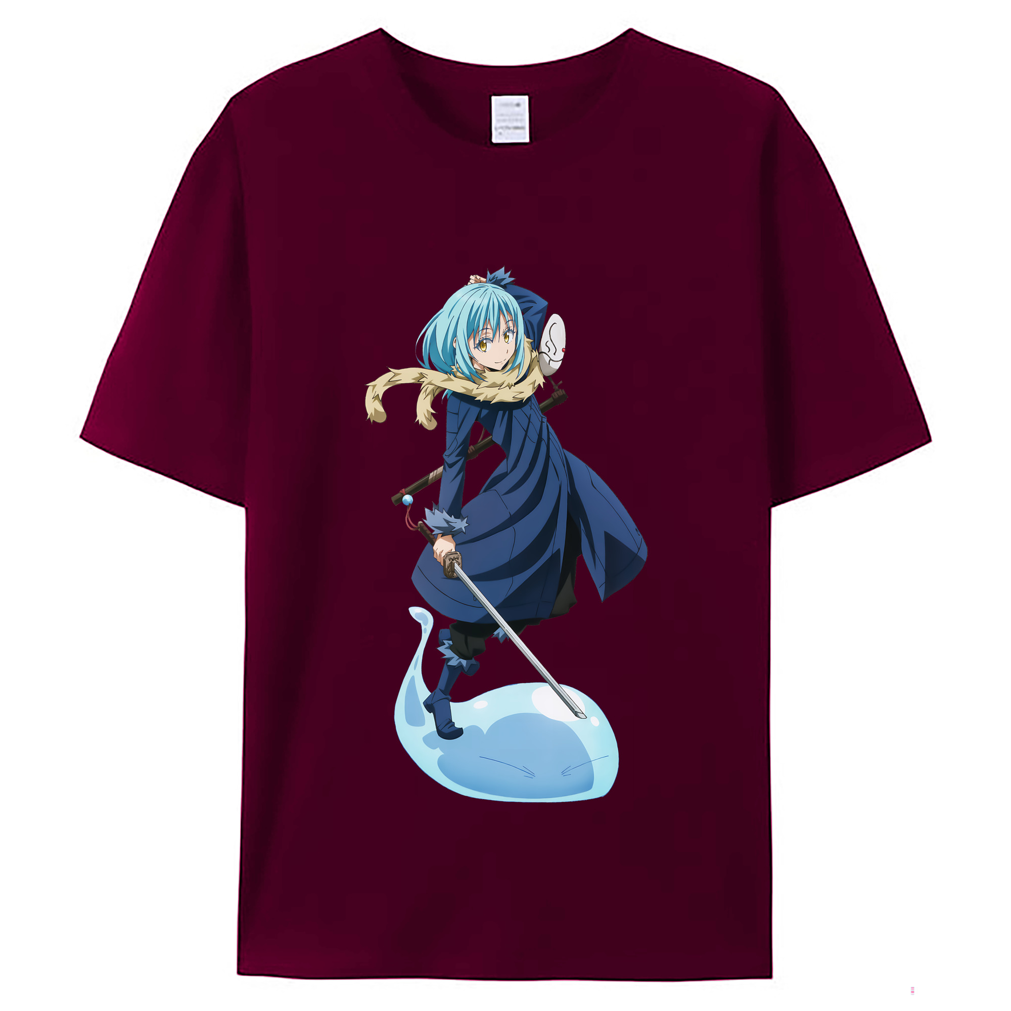 （画像用） 転スラ Regarding Reincarnated to Slime レディースカジュアルプリントTシャツ（綿100％）